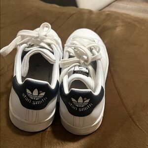 adidas Stan Smith  women’s White Sneakers with Navy Heel Tab